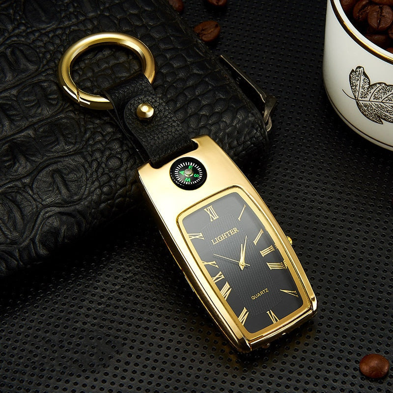 Watch Lighter Gadget With Torch, Compass & Keychain