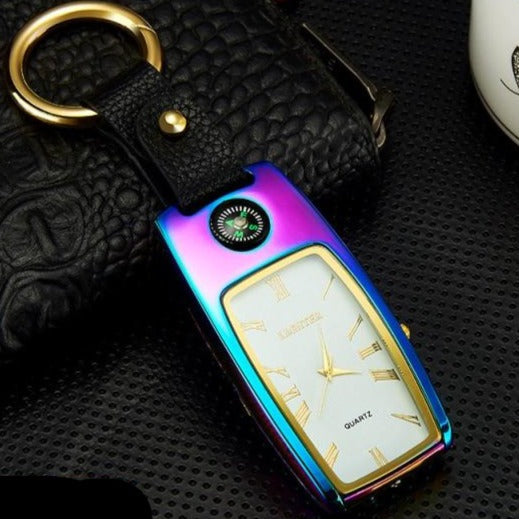 Watch Lighter Gadget With Torch, Compass & Keychain