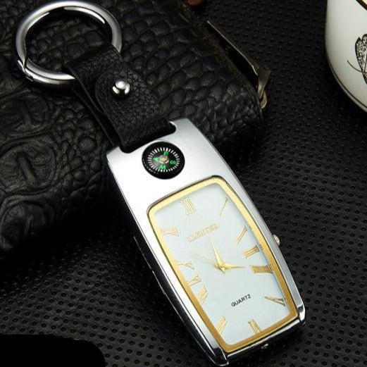 Watch Lighter Gadget With Torch, Compass & Keychain