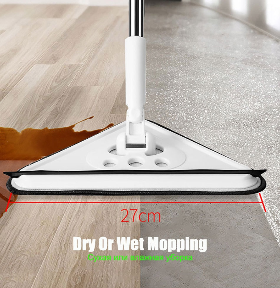 360 Degree Rotatable Adjustable Triangle Cleaning Mop