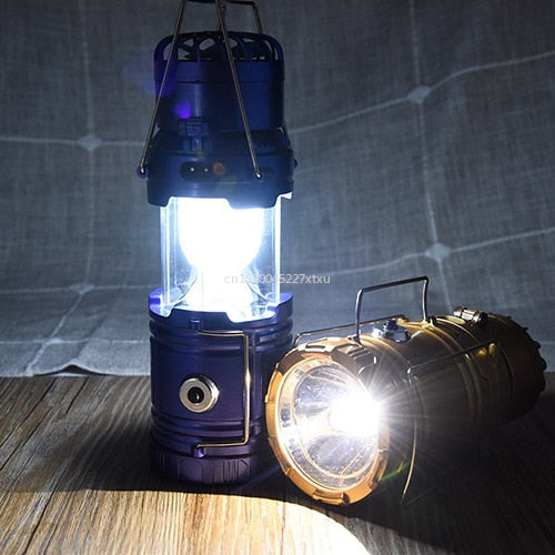 6 in 1 Portable Outdoor LED Camping Lantern With Fan