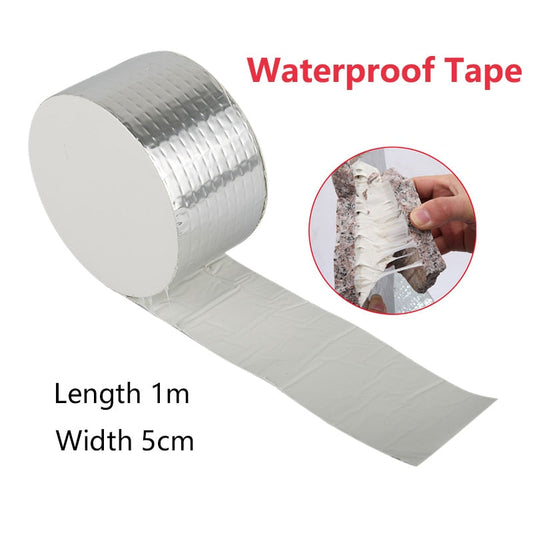 ALUMINUM FOIL BUTYL RUBBER TAPE HIGH TEMPERATURES SUPER STRONG ADHESIVE WATERPROOF REPAIR TAPE WALL CRACK ROOF DUCT REPAIR