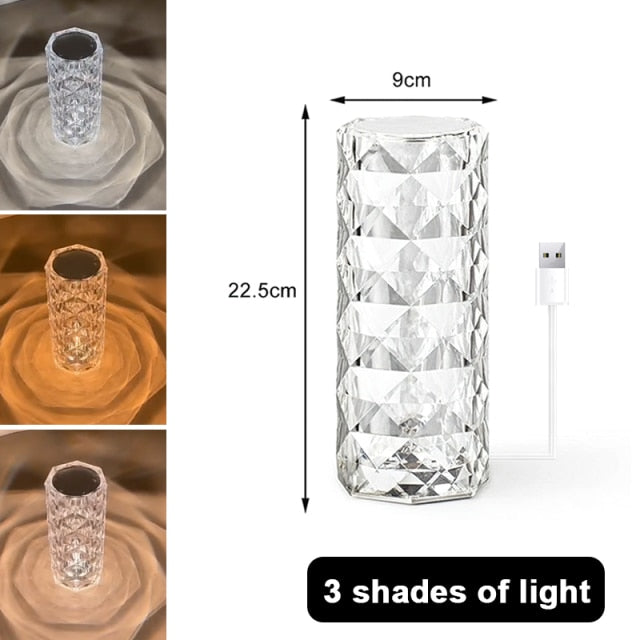 3 Colors Adjustable Diamond Table Lamp - Perfect Home Lamp