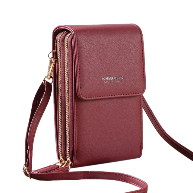 6.5 inch Touch Screen Bag RFID Clutch Bag Card Bag Large Capacity Multi-Pocket Crossbody Phone Bag