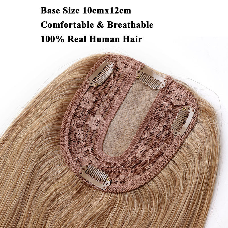 Natural Remy Human Straight Hair Topper