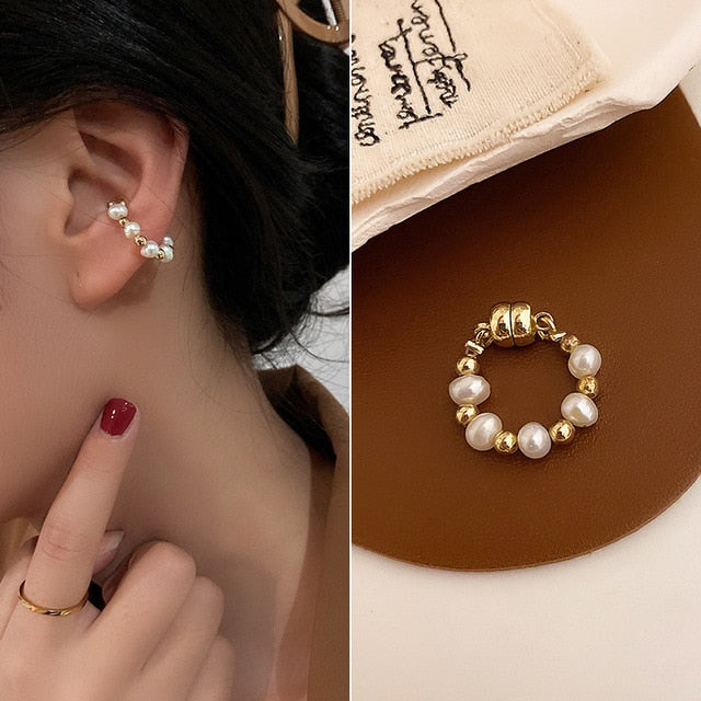 Magnetic Pearl Ear Clip