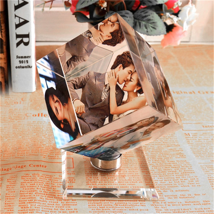 Personalized Rubik's Cube Crystal Picture Frame