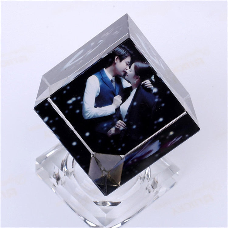 Personalized Rubik's Cube Crystal Picture Frame