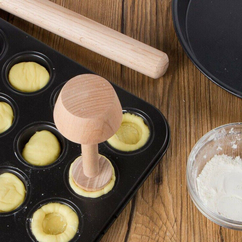 Versatile Wooden Pastry Tamper