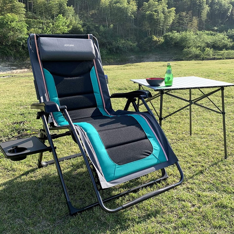 Oversize XL Zero Gravity Recliner Padded Patio Lounger Chair