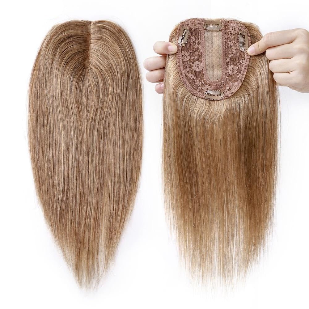 Natural Remy Human Straight Hair Topper