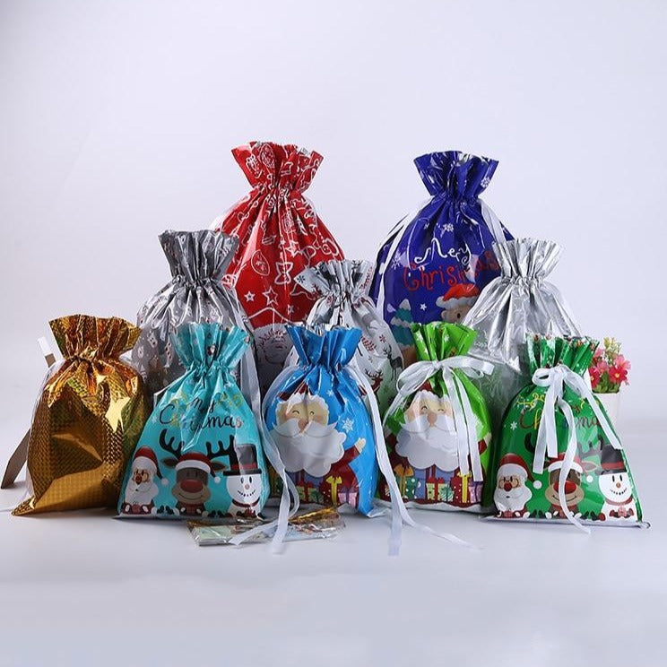 Christmas Drawstring Gift Bag Pack