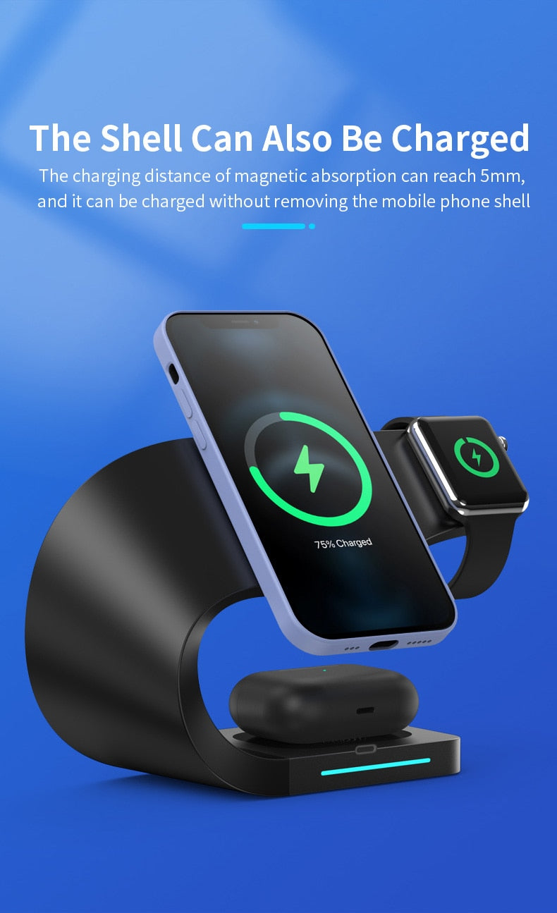 4 IN 1  MAGNETIC WIRELESS CHARGING STAND