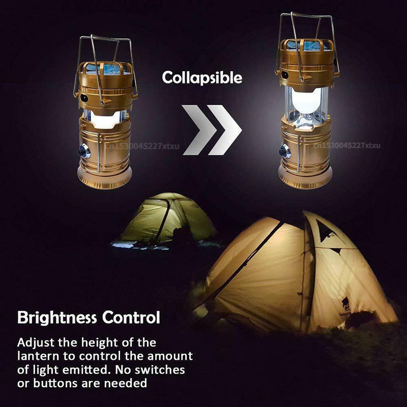 6 in 1 Portable Outdoor LED Camping Lantern With Fan