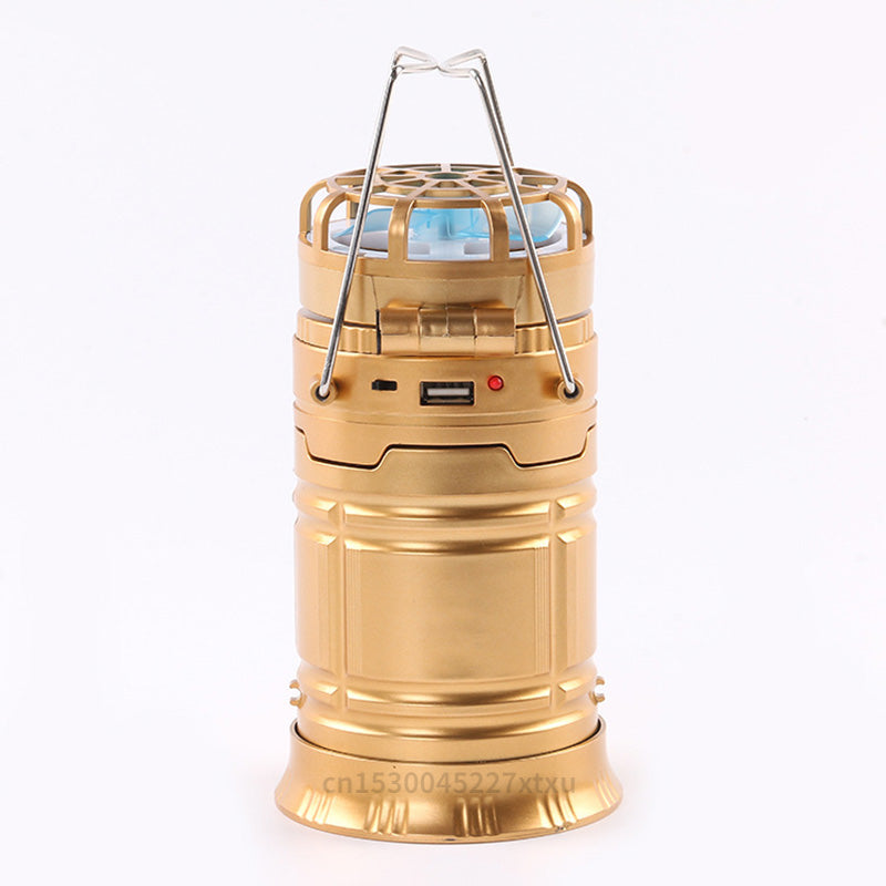 6 in 1 Portable Outdoor LED Camping Lantern With Fan