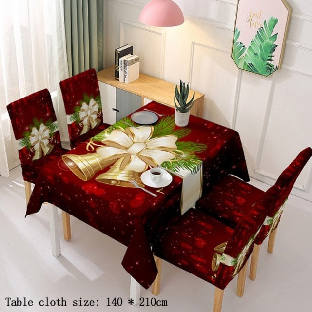 Christmas Tablecloth Chair Cover Decoration