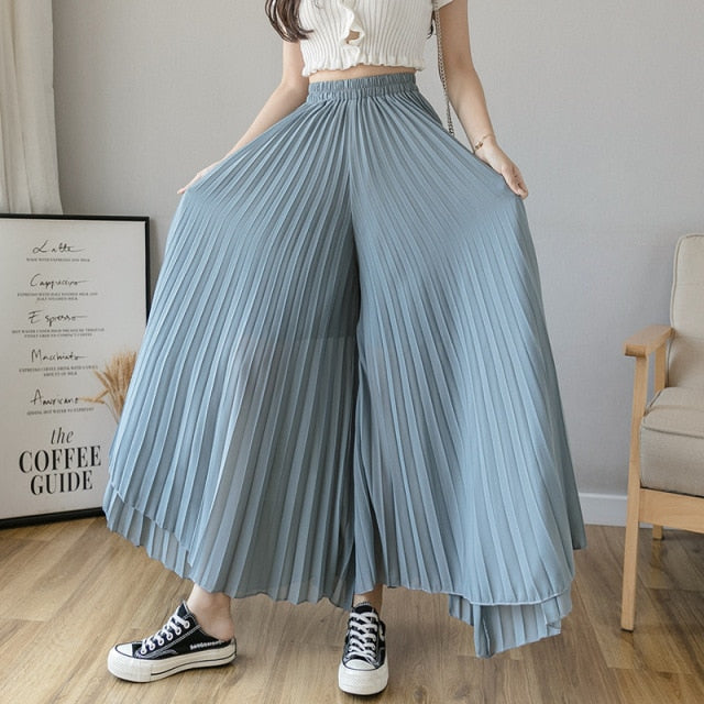 Stylish Pleated Skirt Pants