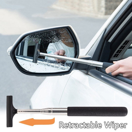 Retractable Rear-view Mirror Wiper